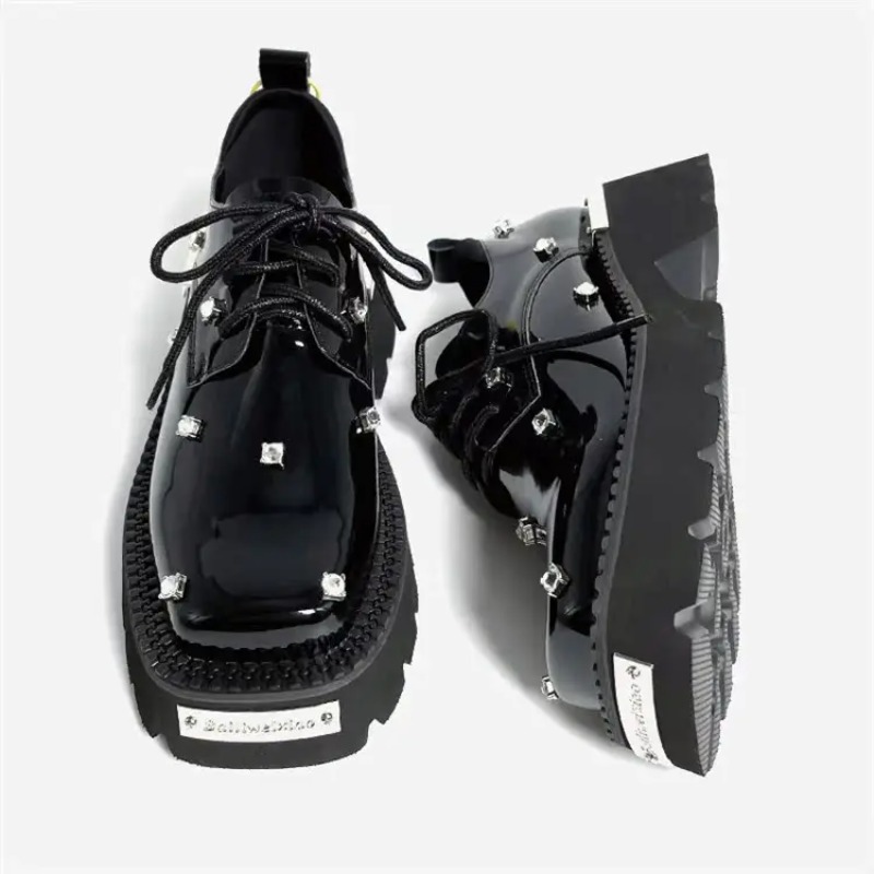 Sandals - Mocassins à plateforme en cristal pour