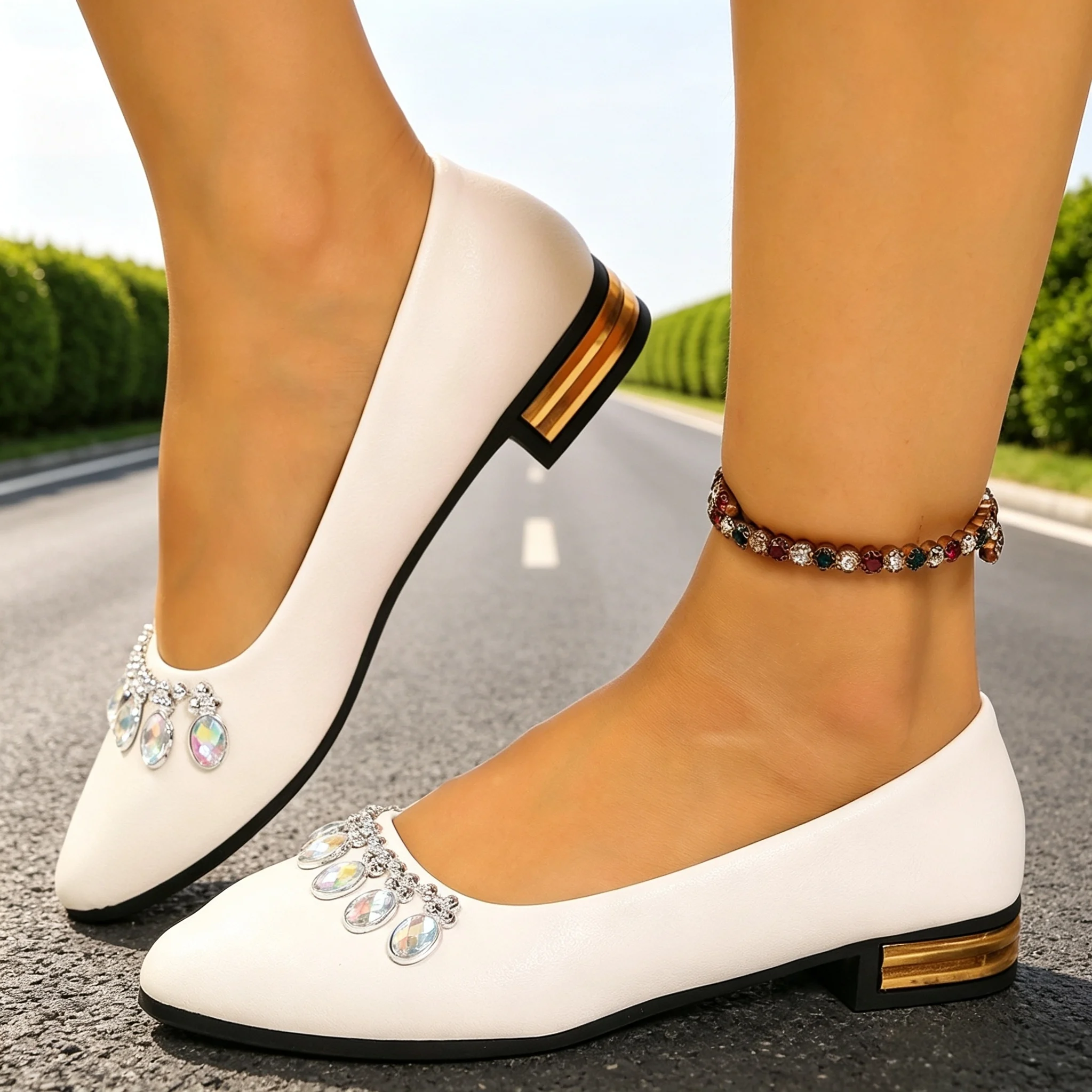 Sneakers - Chaussures plates pour femmes à bout