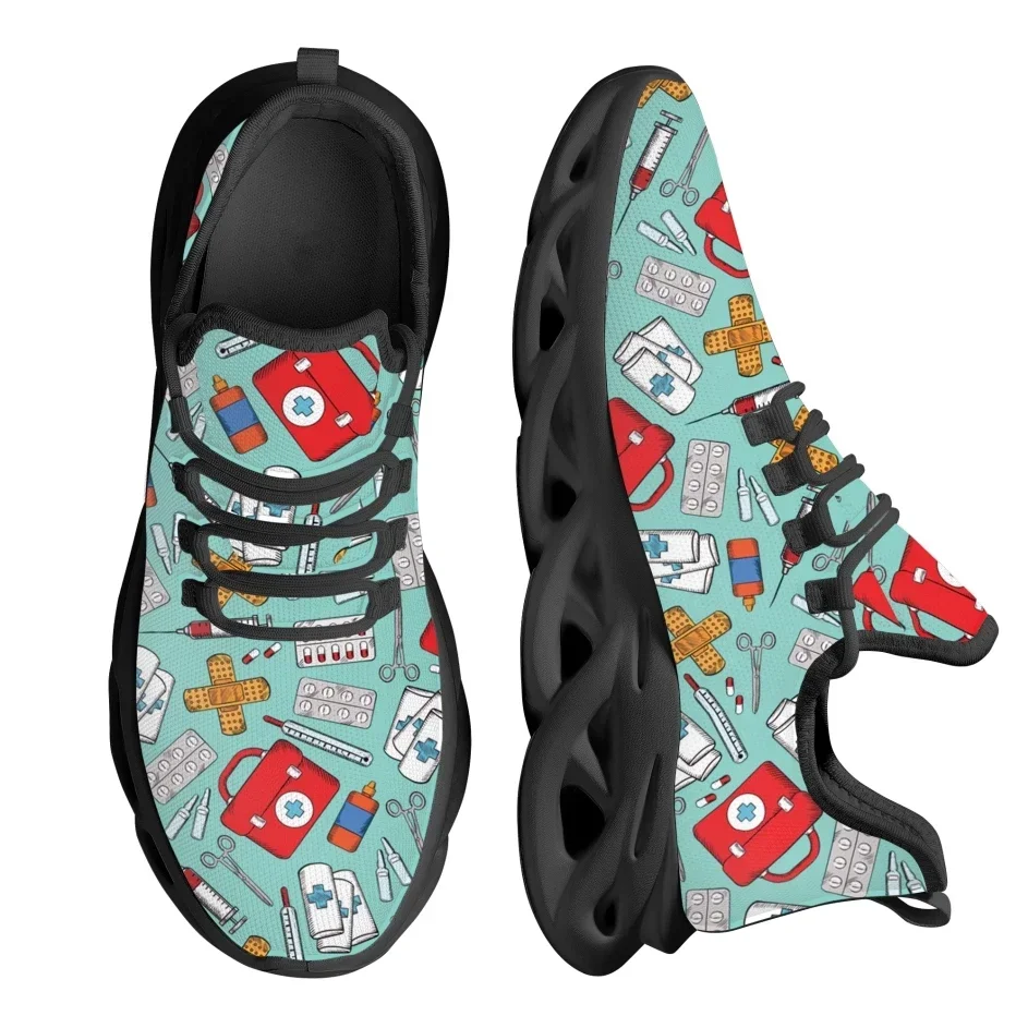 Chaussures de sport pour femme - Knit Fabric Lace Up Sneakers avis et prix