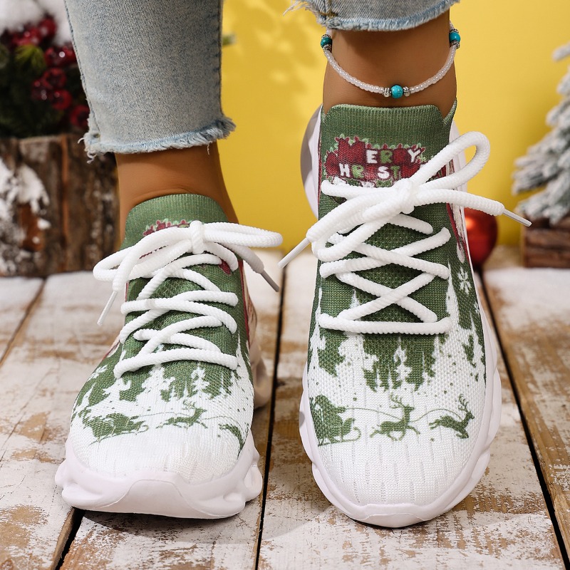 Nouvelles baskets en maille tr - Knit Fabric Lace Up Sneakers avis et prix