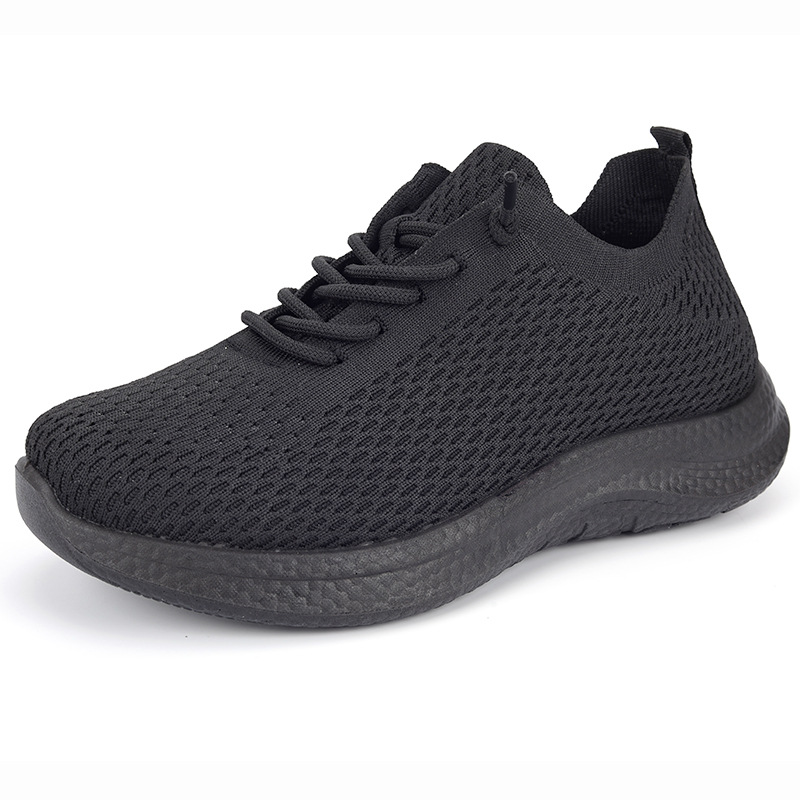 Chaussures de marche d'été pou - Knit Fabric Lace Up Sneakers avis et prix