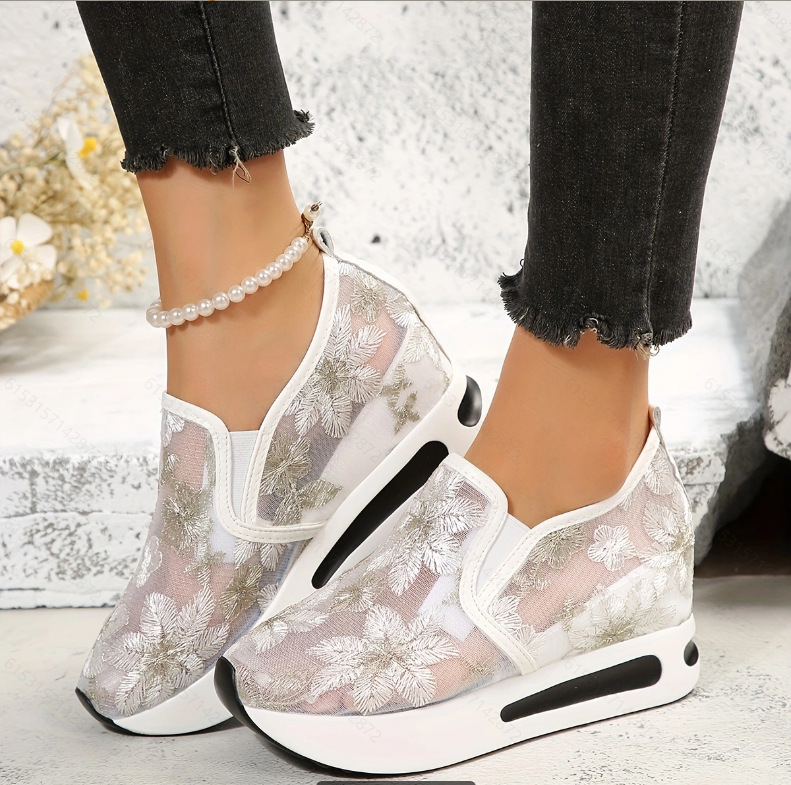 Chaussures plates en dentelle  - Breathable Mesh Athletic Shoes avis et prix